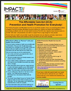 The Affordable Care Act (ACA): Prevention and Health Promotion for Everybody!