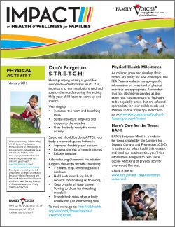 Physical Activity Theme Update - February 2012