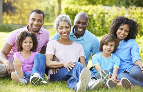 a photo of an african american family